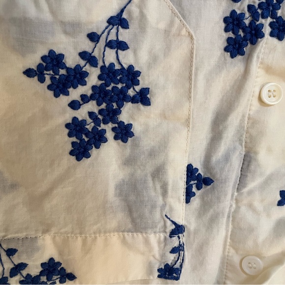 Zara Floral Print Women's Top - Blue and Cream, size L - Picture 5 of 5